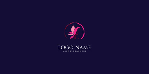 Creative butterfly logo design with combination leter from A to Z| premium vector