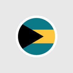 Flag of the Bahamas. Bahamian flag, three horizontal stripes and a triangle. State symbol of the Commonwealth of the Bahamas.