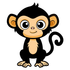 Fototapeta premium Wild Monkey Jungle Silhouette Vector Art