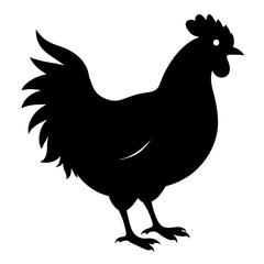 Vibrant Rooster: Vector Art with Bold Silhouette