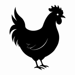 Vibrant Rooster: Vector Art with Bold Silhouette