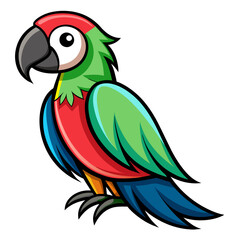 Obraz premium parrot on a white background