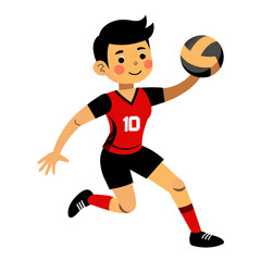 Dynamic Play: Vector Silhouette Illustration of Players with Ball