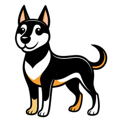 Canine Contours: Vector Silhouette Illustration of Dogs
