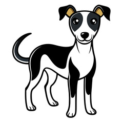 Canine Contours: Vector Silhouette Illustration of Dogs