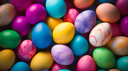 Fototapeta na wymiar Multicolored Easter eggs background