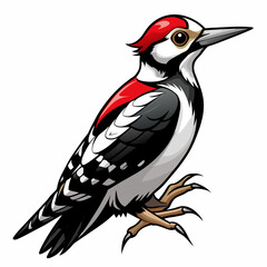 Scarlet-winged Songbird: Vector Illustration of Red-winged Blackbird