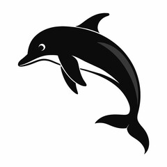 Naklejka premium Graceful Dolphin: Vector Illustration Isolated on White Background
