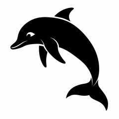 Graceful Dolphin: Vector Illustration Isolated on White Background