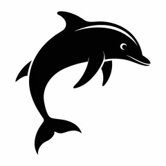 Graceful Dolphin: Vector Illustration Isolated on White Background