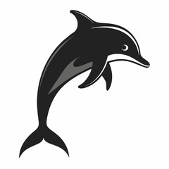 Graceful Dolphin: Vector Illustration Isolated on White Background