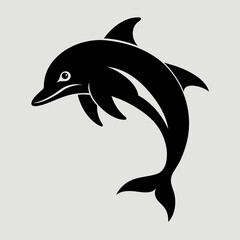 Graceful Dolphin: Vector Illustration Isolated on White Background