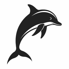 Graceful Dolphin: Vector Illustration Isolated on White Background