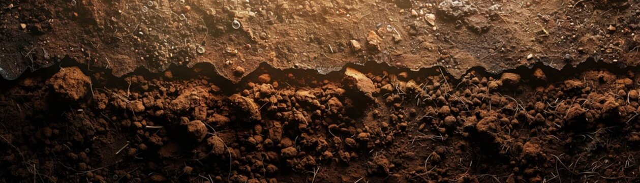 World Soil Day educational flyer with fertile earth on a rich brown background