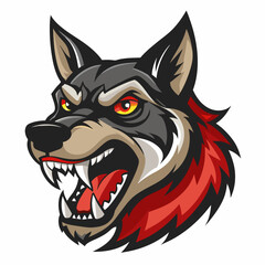 vector illustration of wolf