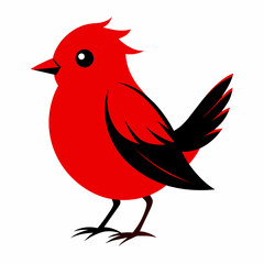 Aerial Elegance: Vector Silhouette Illustration of a Graceful Bird