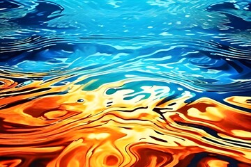 Fototapeta na wymiar Fluid Dynamics: Abstract Water Patterns Background - Hand Edited Generative AI