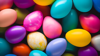 Multicolored Easter eggs background