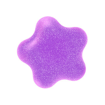 3D jelly candy purple star, sweet glossy lollipop for children vector illustration