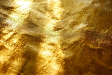 Luminous Contrasts: A captivating composition of a yellow couch against a shimmering gold wall, an...