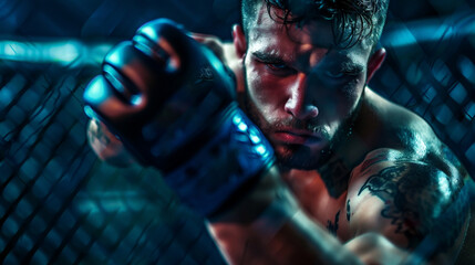 ケージで闘う総合格闘家