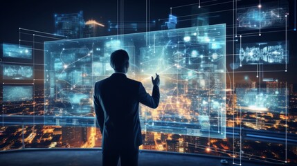 Fototapeta premium Analyze the concepts of digital transformation and its effects on IT infrastructure