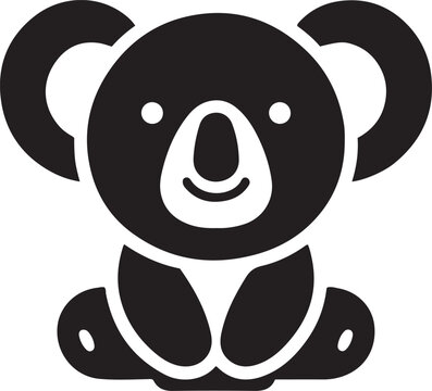 recommend clip art: Cute Koala bear icon vector illustration on white background.