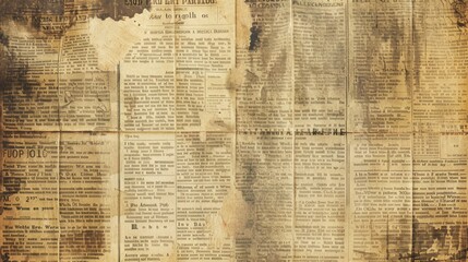 Obraz premium A newspaper page with a lot of writing on it