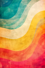 Abstract vertical wavy background, retro colors