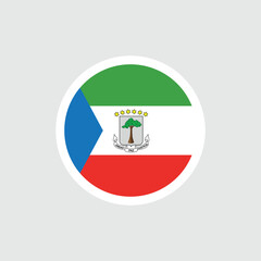Flag of Equatorial Guinea. Guinean blue-green-red flag with a cotton tree in the center. State symbol of the Republic of Equatorial Guinea.