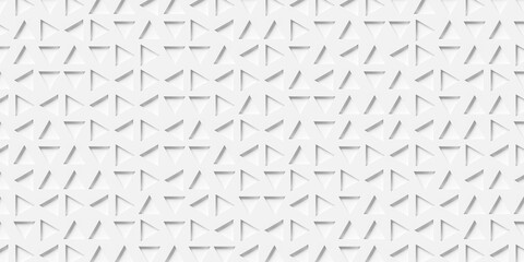 Inset random flipped white triangle grid geometrical background wallpaper banner pattern - 772272711
