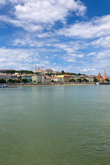 Naklejka na ściany i meble East bank of the Danube river, Hungarian parliament in Budapest, Hungary