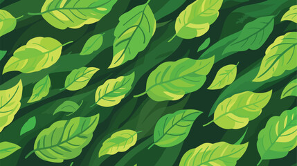 Background of green leaves arranged in a slanted li - obrazy, fototapety, plakaty