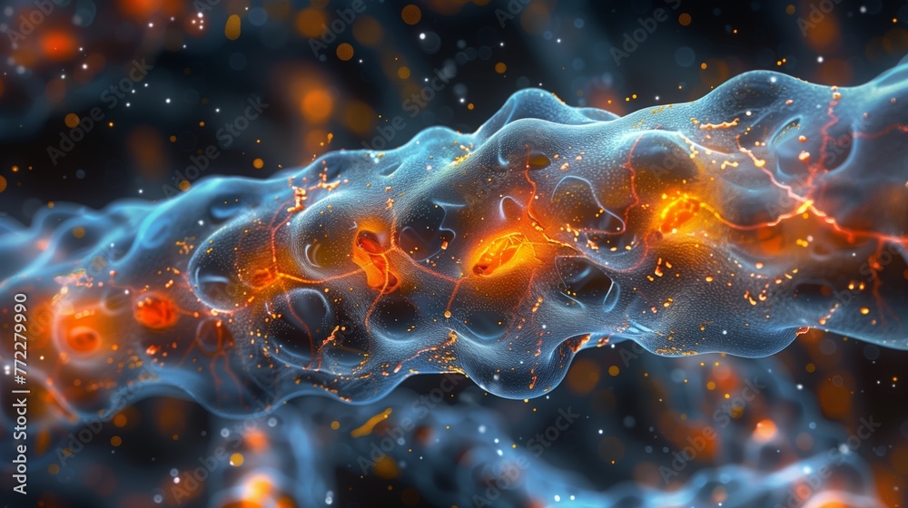 Poster synaptic transmission in the human nervous system visualization