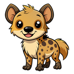 Playful Hyena: Adorable Vector Cartoon Illustration
