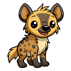 Playful Hyena: Adorable Vector Cartoon Illustration