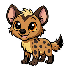 Playful Hyena: Adorable Vector Cartoon Illustration