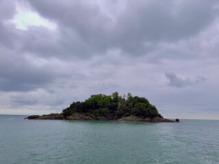 Fototapeta premium Areal view in the Giresun Golden Fleece Island - Giresun Adasi