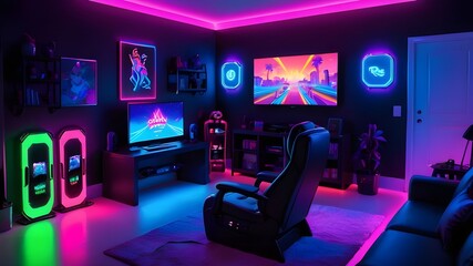 Radiant Realm Neon Gaming Awesomeness