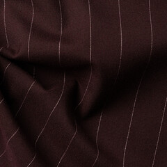 Closeup detail of brown striped fabric texture background