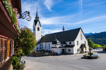Village of Schwarzenberg in the Bregenzerwald, State of Vorarlberg, Austria