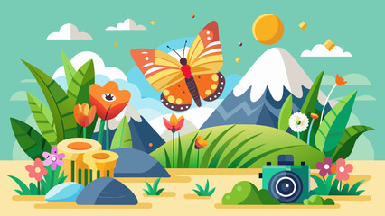 Fototapeta na wymiar Butterfly are flying and svg file