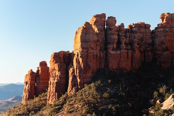 Amazing view of the red rock formations in Sedona, Arizona, a popular tourist destination