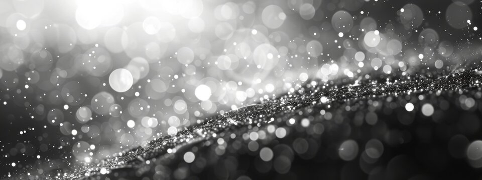 Abstract white bokeh lights with soft light background, 
