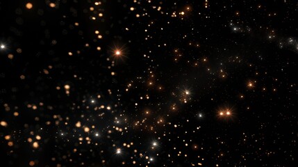 a black background with numerous particle of lights 