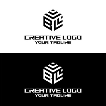 creative letter logo bl desain vektor