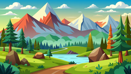 mountains the background and svg file