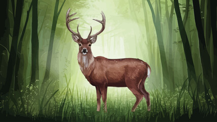 Nature-Inspired Deer Vector Illustration Design