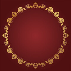 Retro border frame design, vector luxury pattern border decoration background