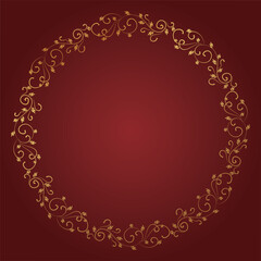 Retro border frame design, vector luxury pattern border decoration background